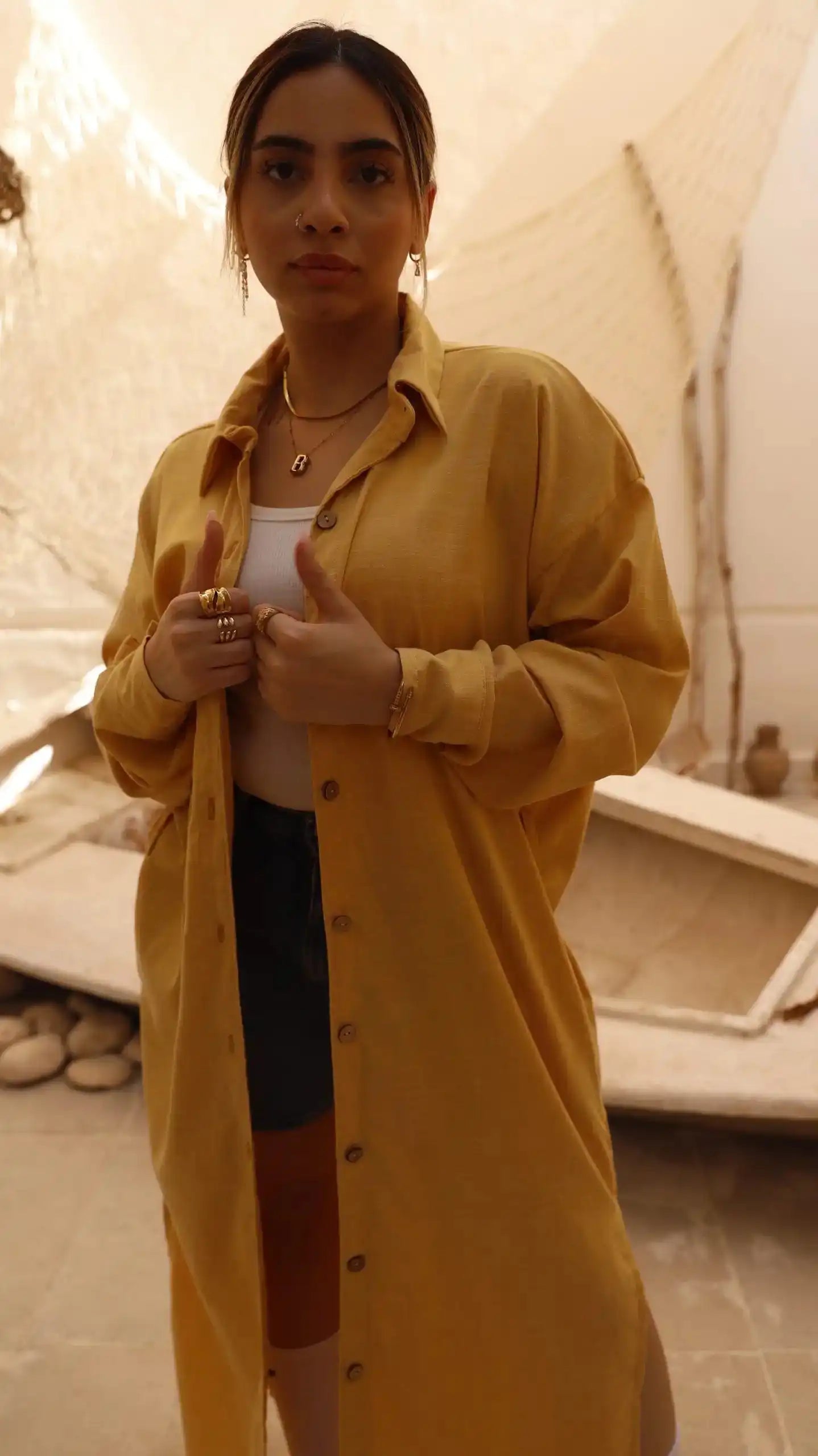 Yellow Shirt dress