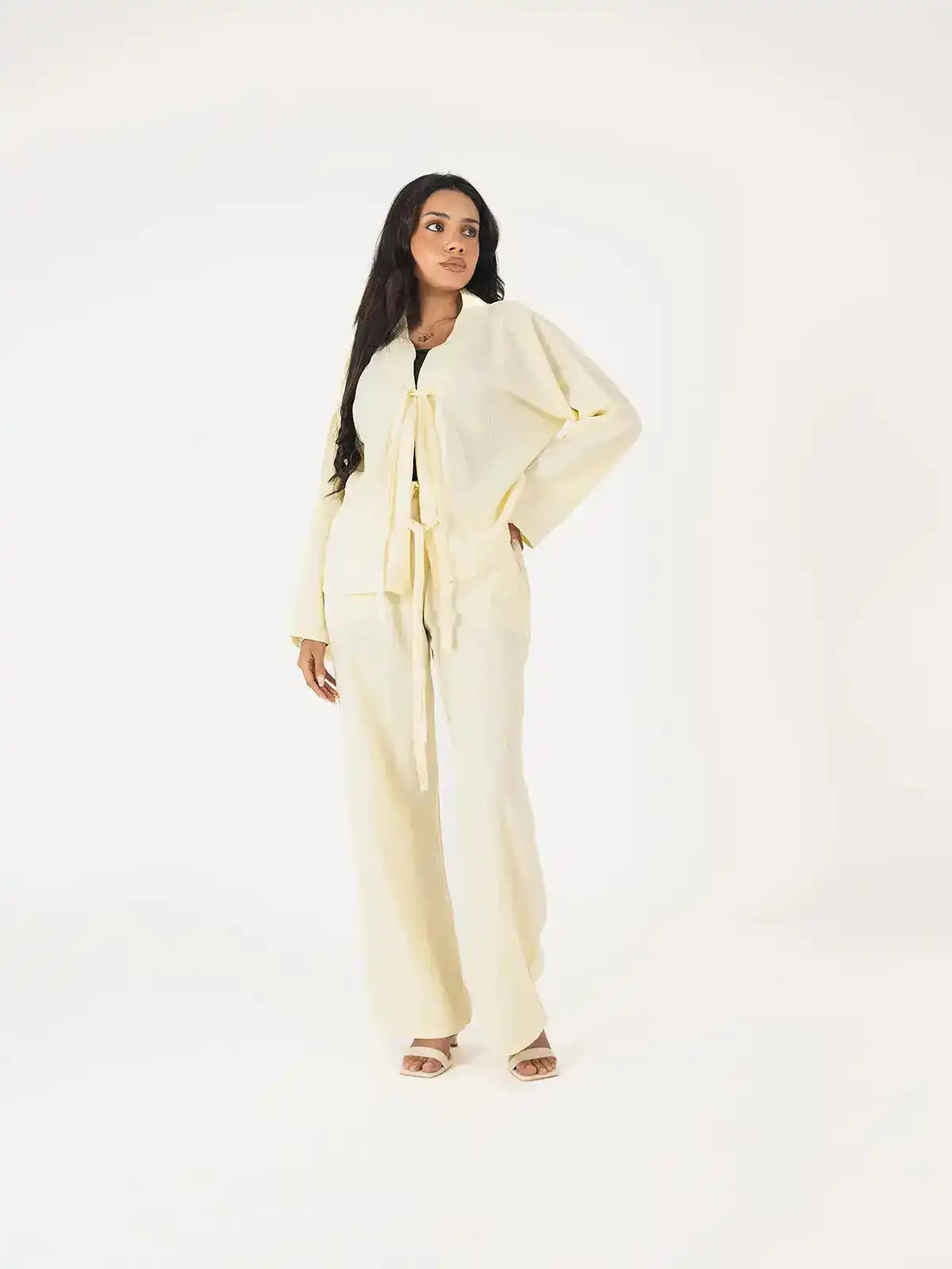 Butter Yellow Textured Co-Ord Set