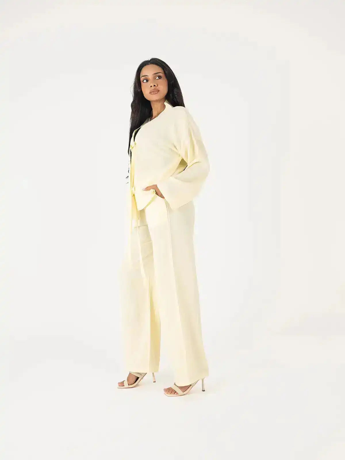 Butter Yellow Textured Co-Ord Set