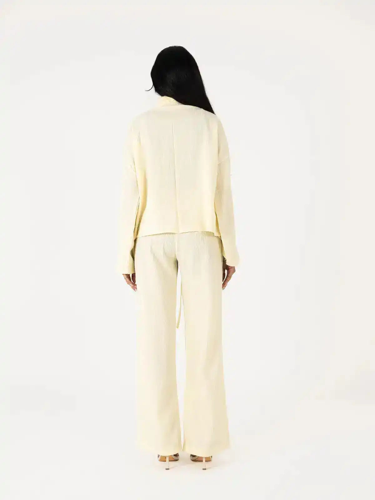 Butter Yellow Textured Co-Ord Set