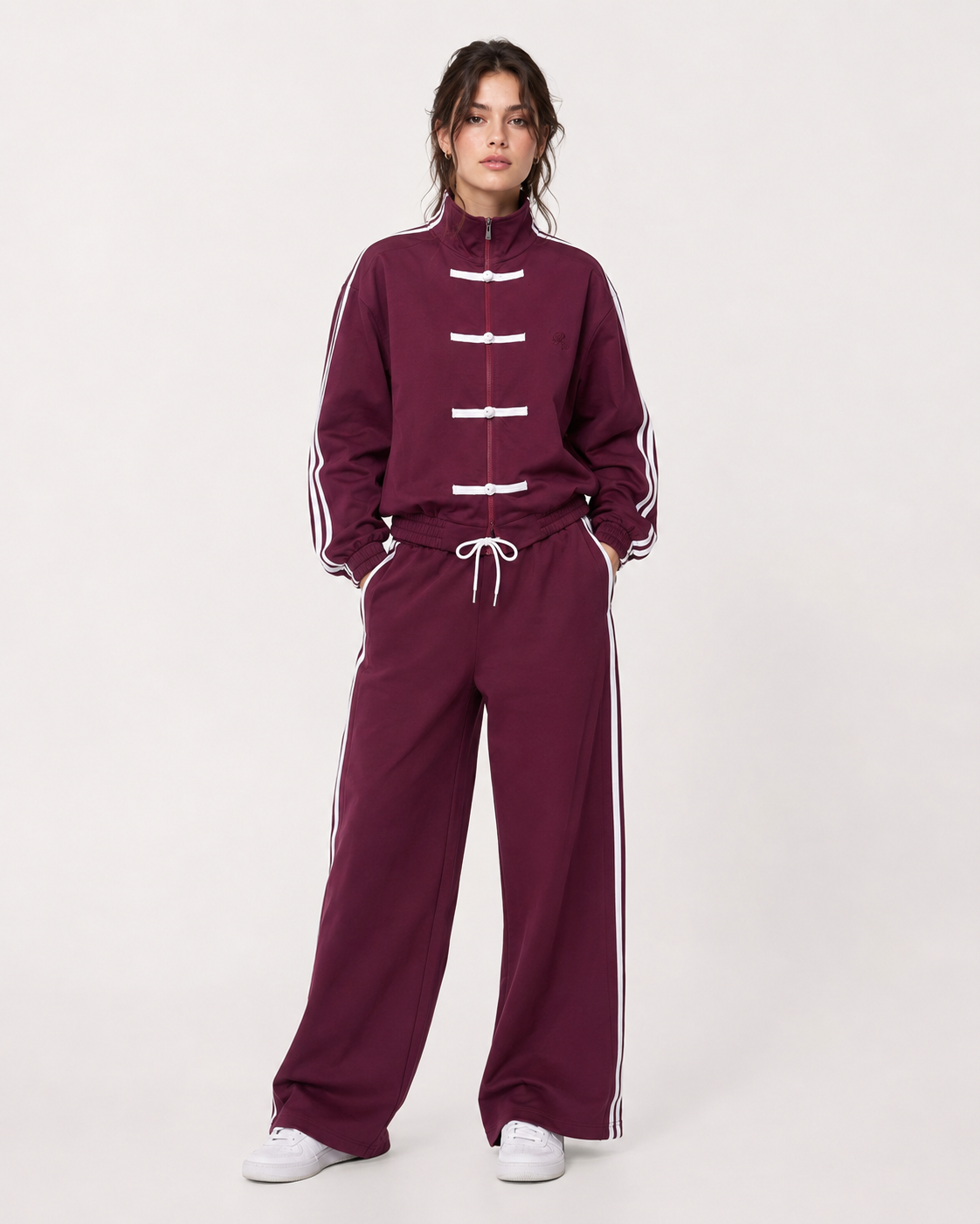 Faya Burgundy Imperial Set – side view