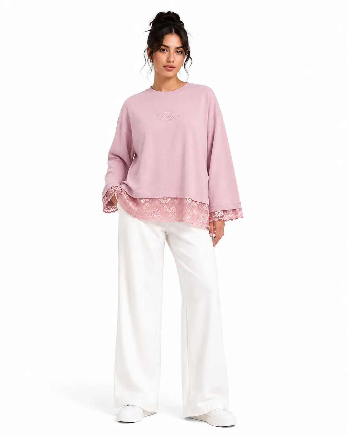 Pink Lace Tee - Faya