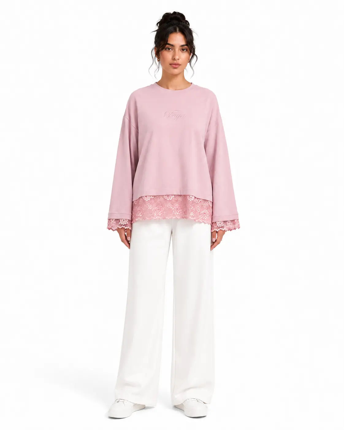 Pink Lace Tee - Faya
