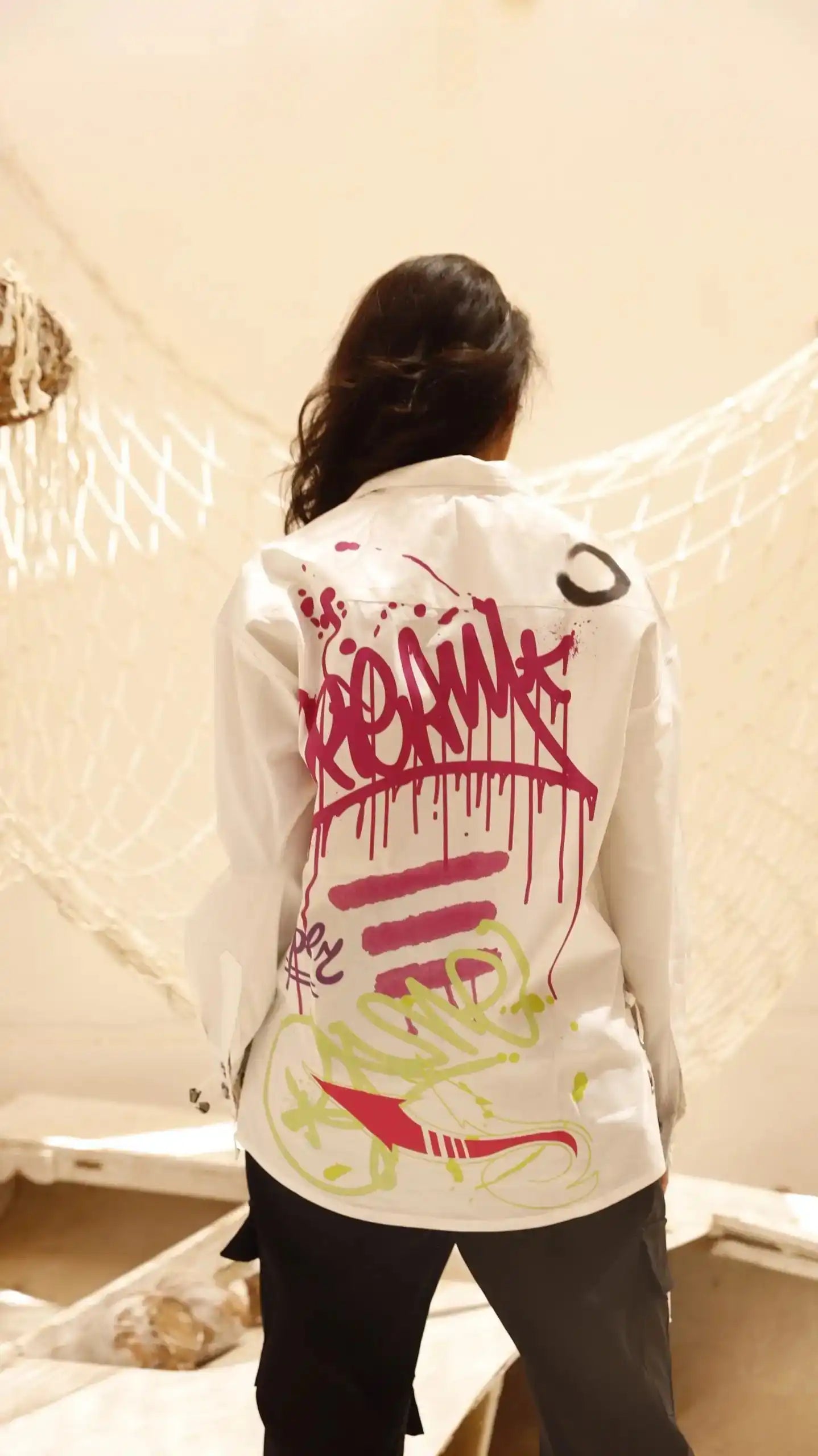 Super C White straps Poplin Shirt