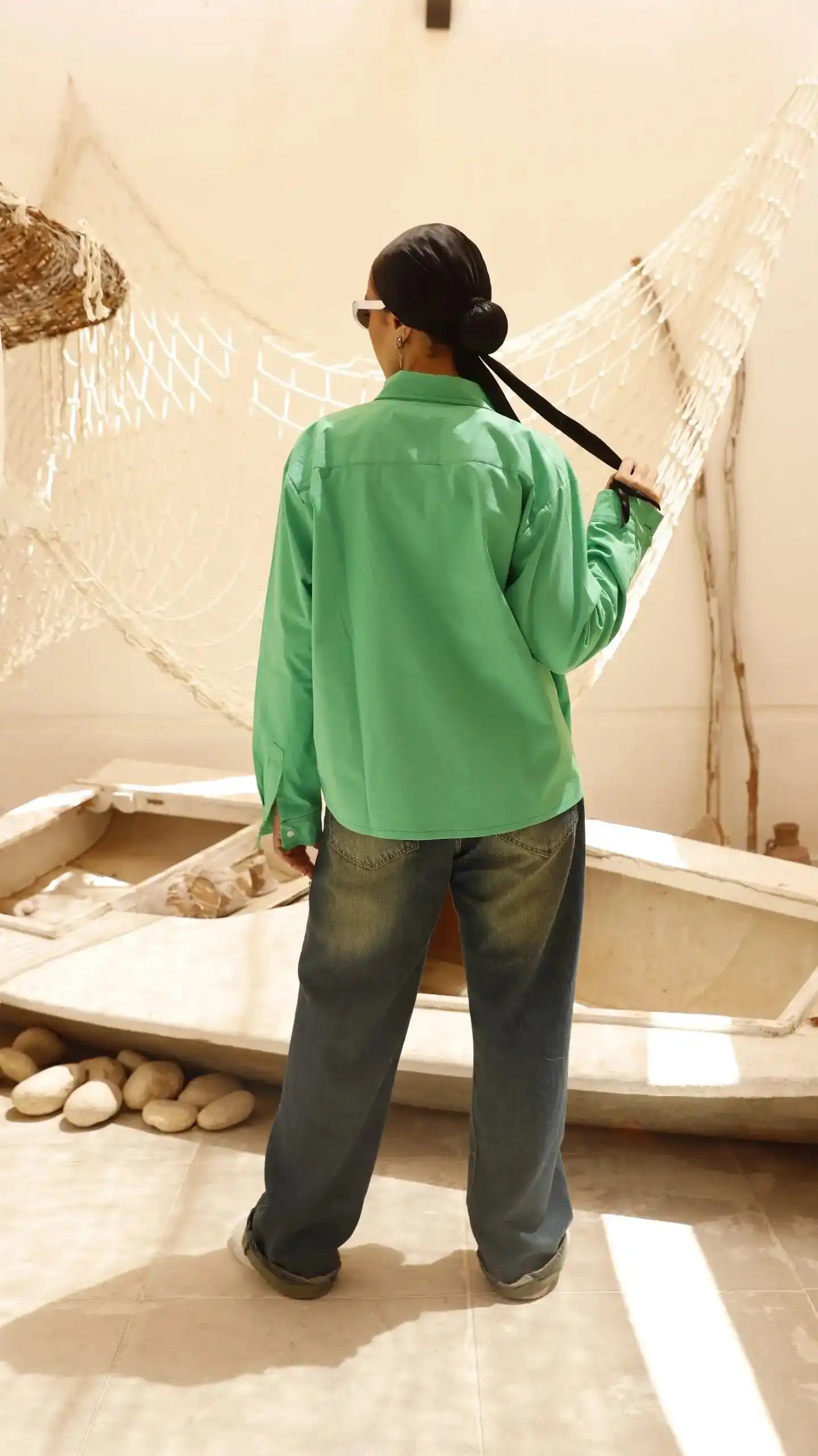 Green Poplin Shirt