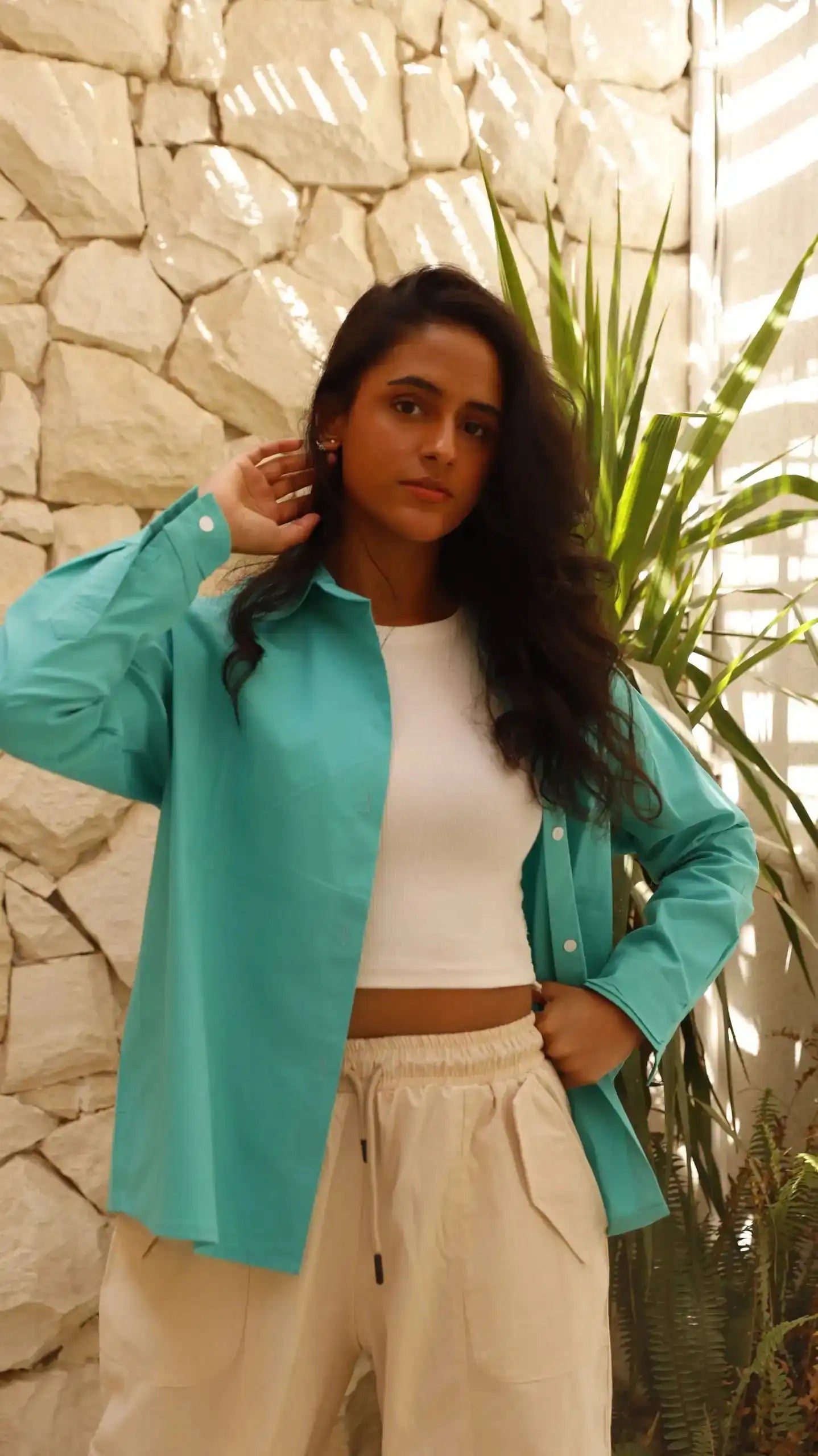 Mint Green Poplin Shirt