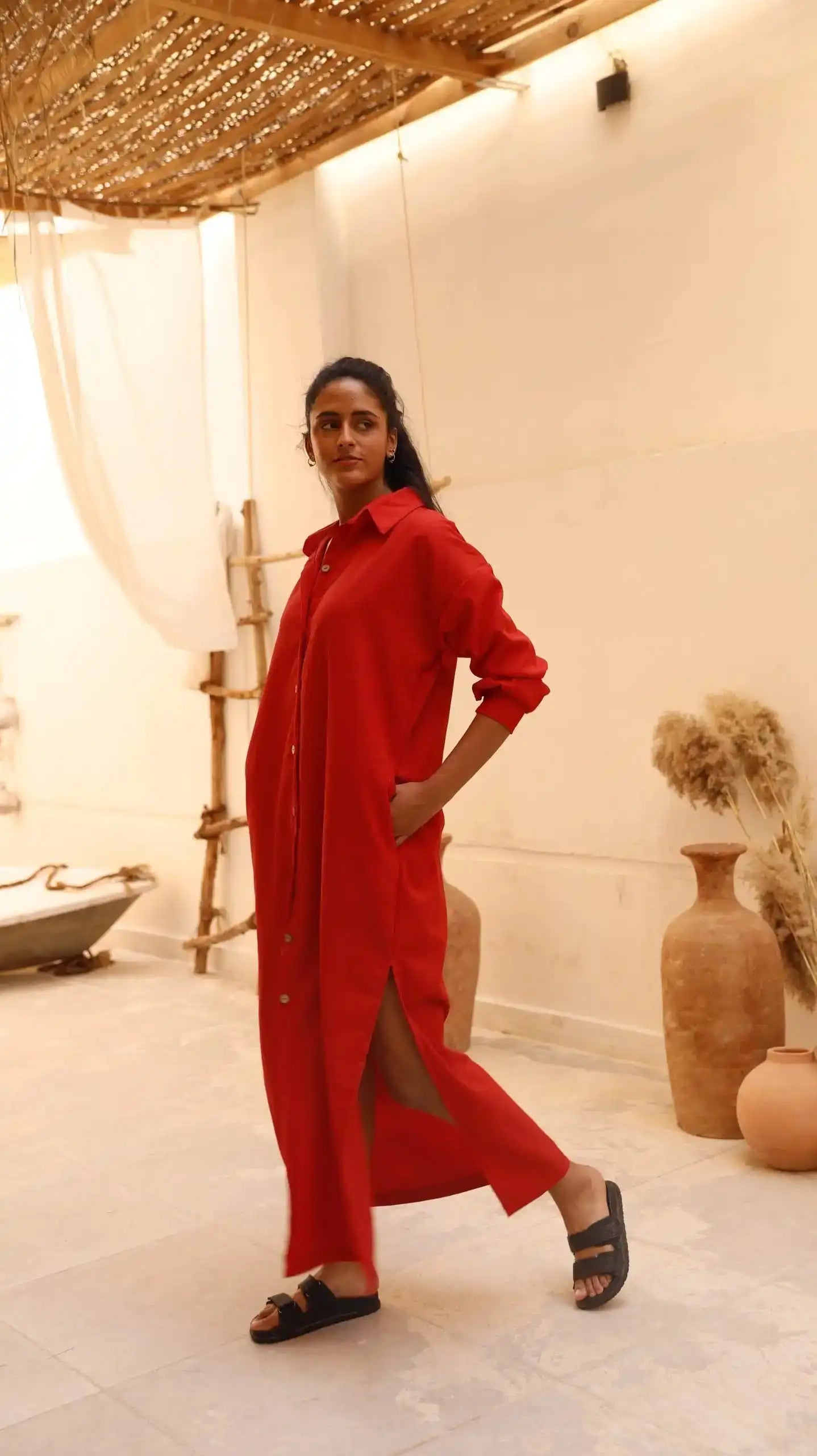 Red shirt Dress