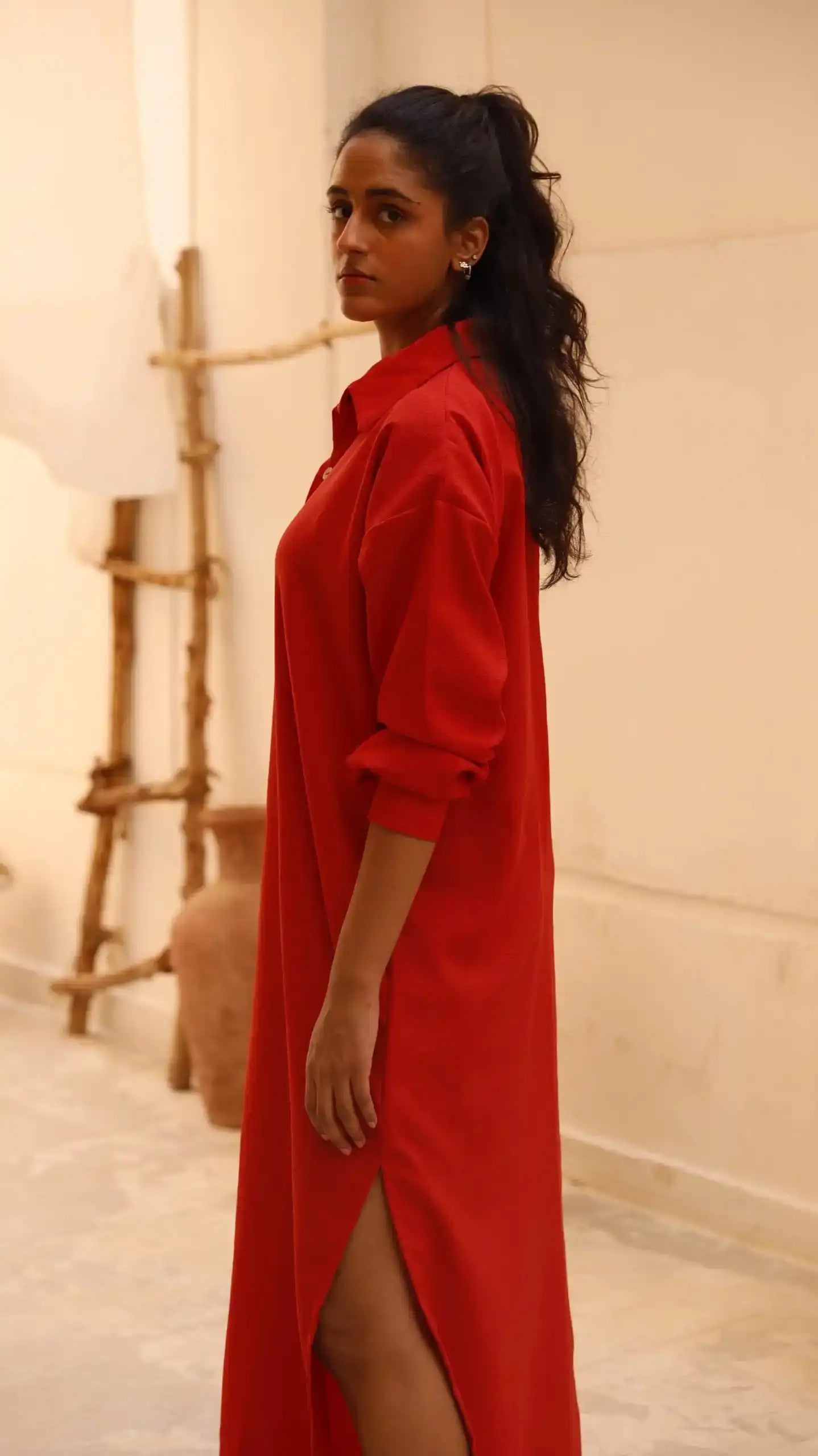 Red shirt Dress