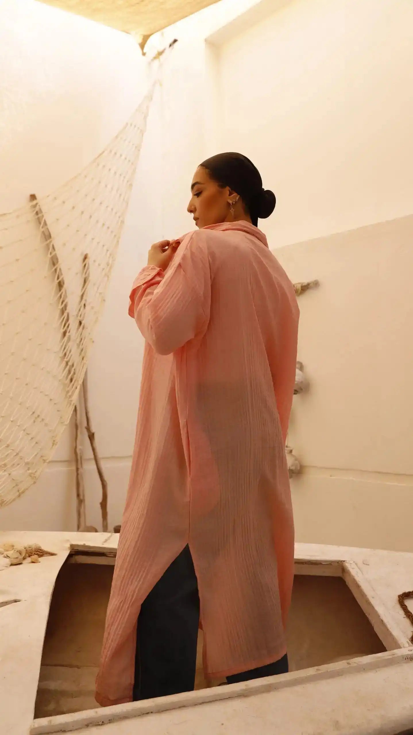 Pink shirt Dress