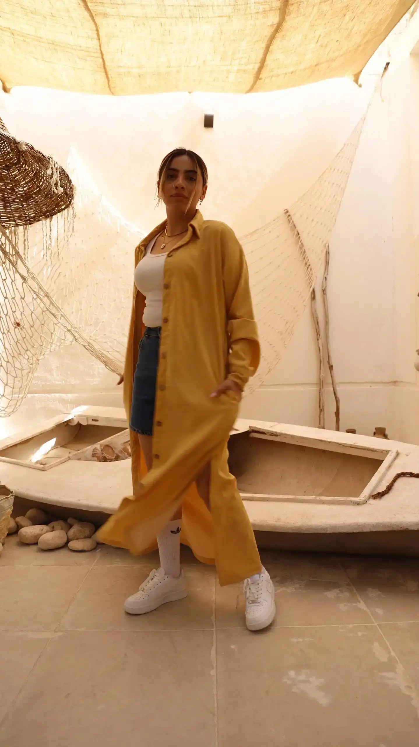 Yellow Shirt dress
