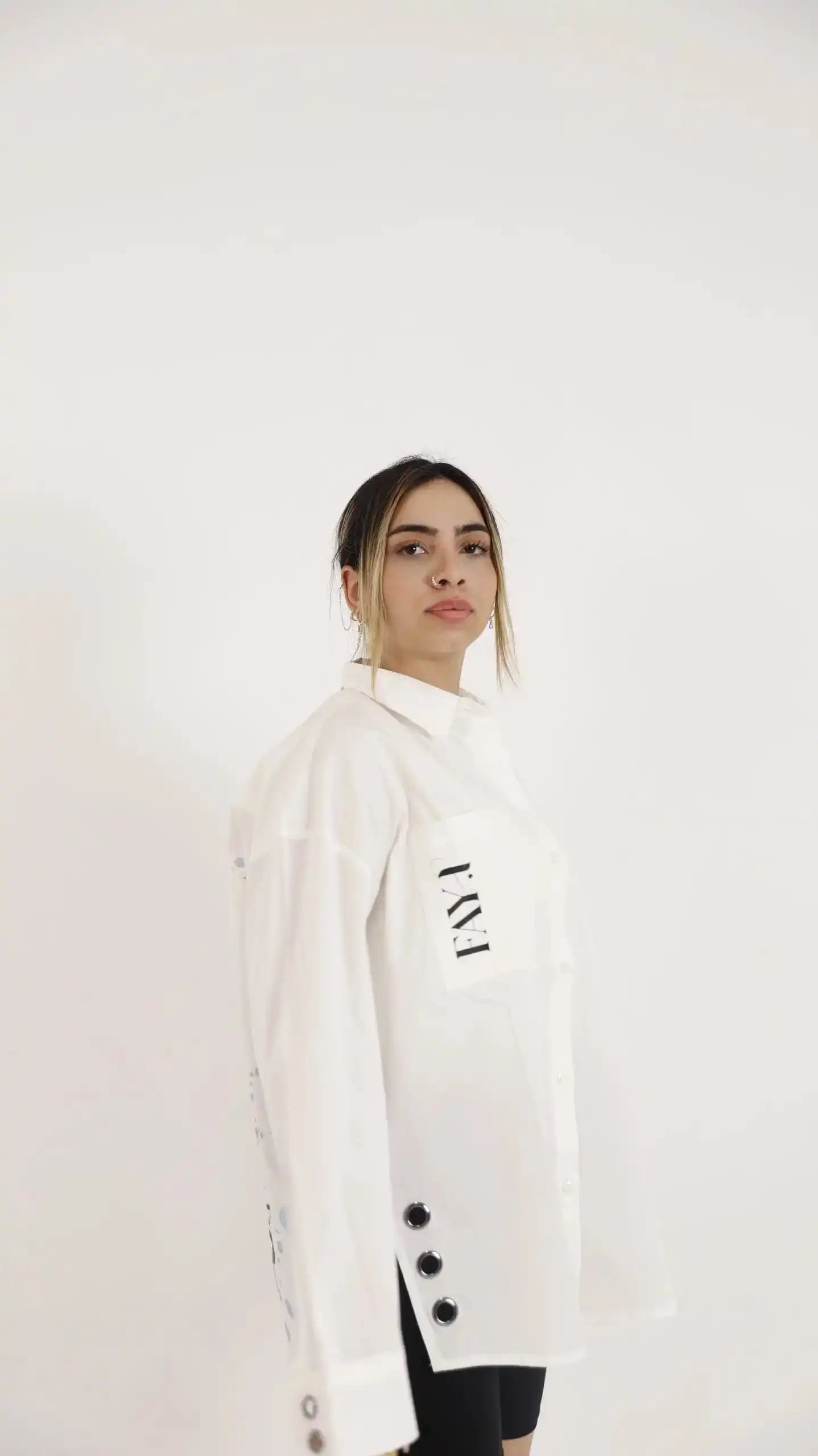 Everything is better White straps Poplin Shirt