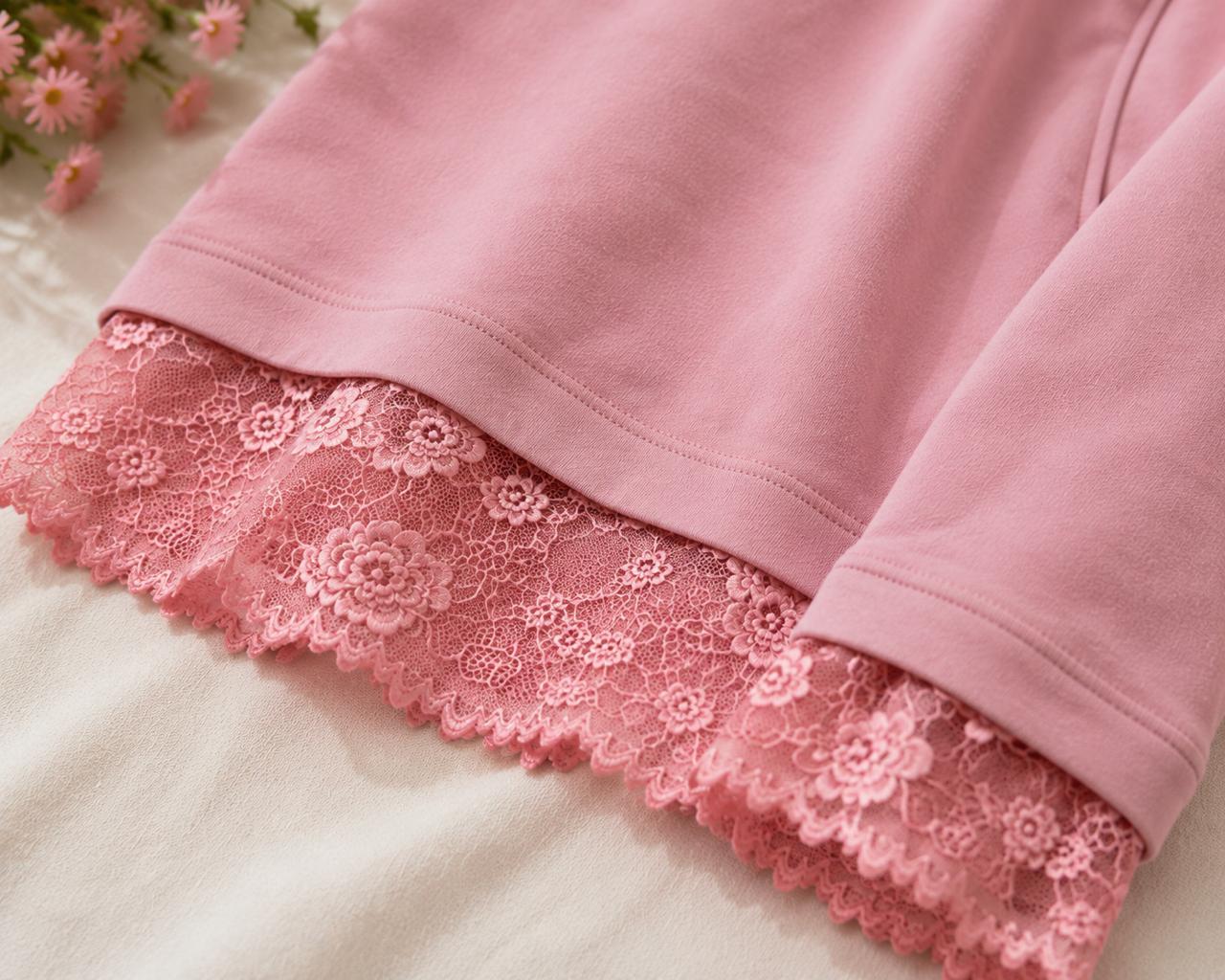 Pink Lace Tee - Faya