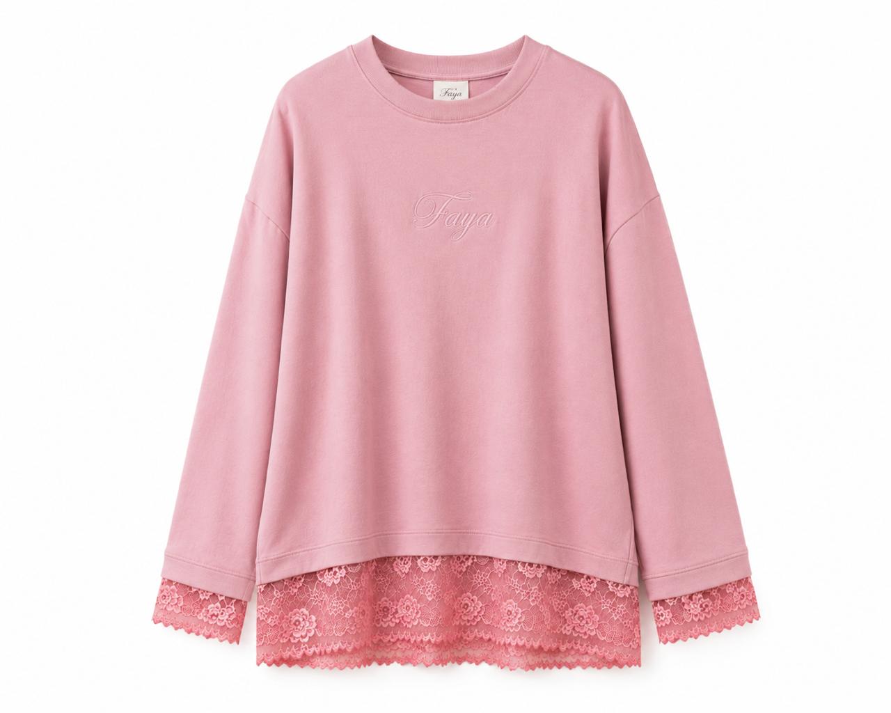 Pink Lace Tee - Faya