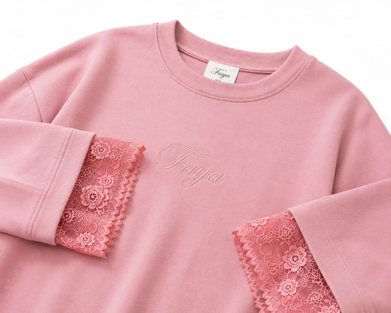Pink Lace Tee - Faya