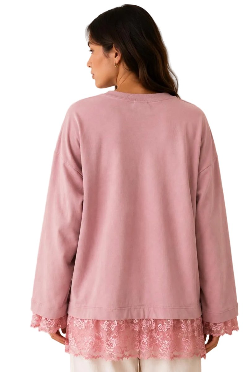 Pink Lace Tee - Faya